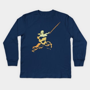 Swordfighter Ink Figure Kids Long Sleeve T-Shirt